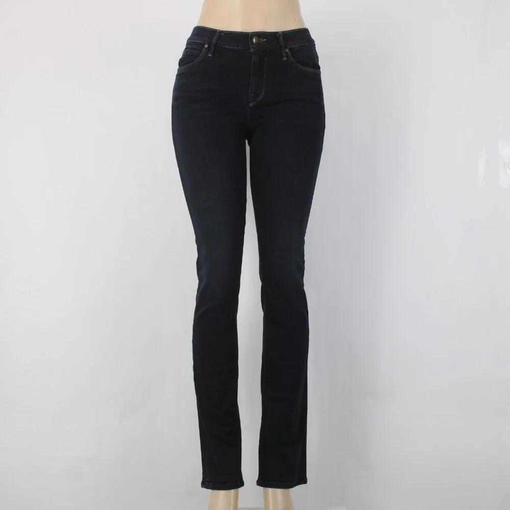 Mother Jeans The Rascal Sz 25 x 33 Dark Blue Denim Straight Cotton Poly Jeans - Picture 2 of 12